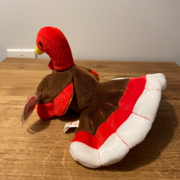 Ty Beanie Babies Gobbles Turkey 1996 – New Tag Protector VINTAGE - Picture 9 of 9